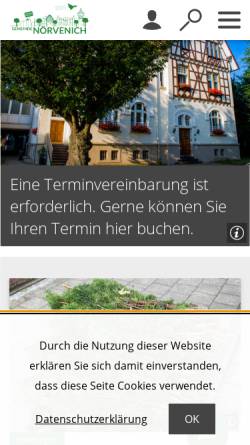 Vorschau der mobilen Webseite www.noervenich.de, Nörvenich
