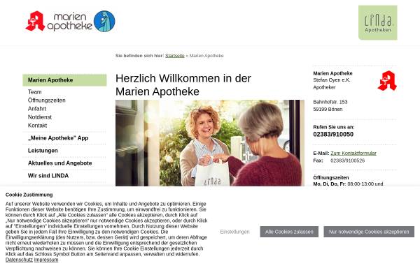 Vorschau von www.marien-apotheke-boenen.de, Marien Apotheke