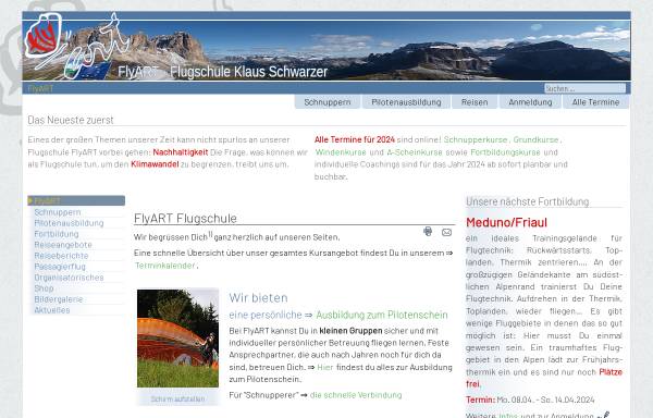 Vorschau von www.flyart.de, Klaus Schwarzer´s Flugschule