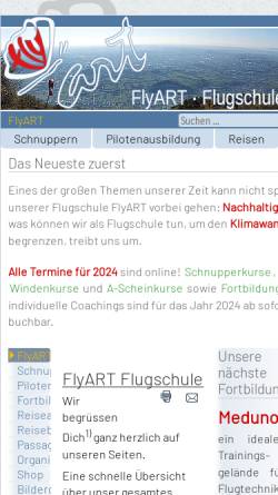 Vorschau der mobilen Webseite www.flyart.de, Klaus Schwarzer´s Flugschule