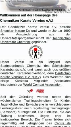 Vorschau der mobilen Webseite www.cekavau.de, Chemnitzer Karate Verein e.V.