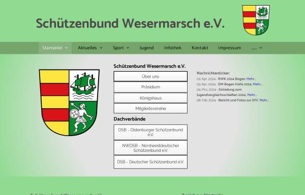 Vorschau von www.schuetzenbund-wesermarsch.de, Schützenbund Wesermarsch e.V.
