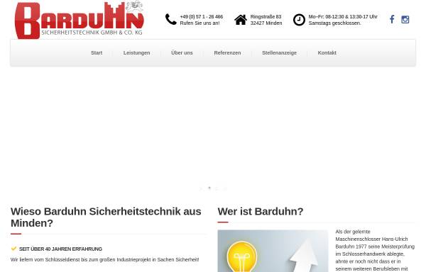 Vorschau von www.barduhn-minden.de, Barduhn Sicherheitstechnik GmbH & Co. KG