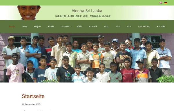 Vorschau von www.vienna-srilanka.org, Vienna-Sri Lanka Charity Home for Children