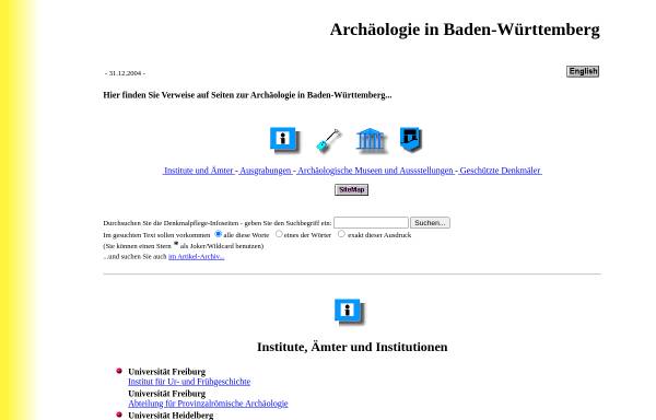 Vorschau von home.bawue.de, Archäologie in Baden-Württemberg