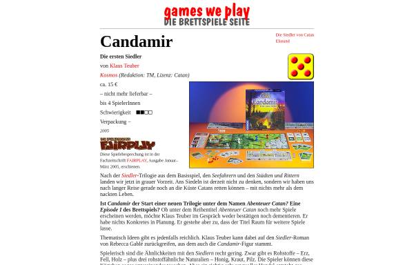 Gamesweplay.de: Das Brettspiel: Candamir