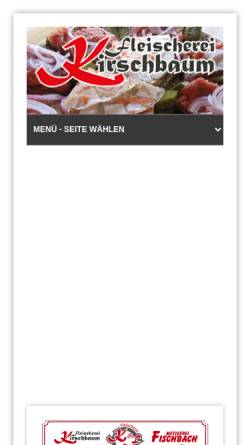 Vorschau der mobilen Webseite www.fleischerei-kirschbaum.de, Fleischerei Kirschbaum