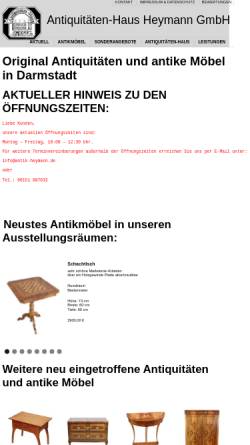 Vorschau der mobilen Webseite www.antik-heymann.de, Antiquitäten-Haus Heymann Gmbh