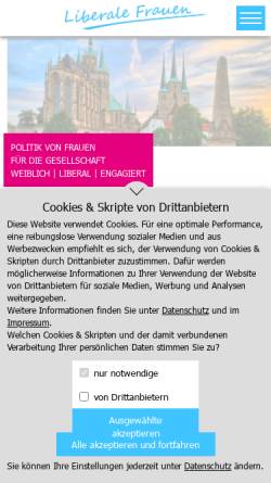 Vorschau der mobilen Webseite www.liberale-frauen.de, Bundesvereinigung Liberale Frauen e.V.