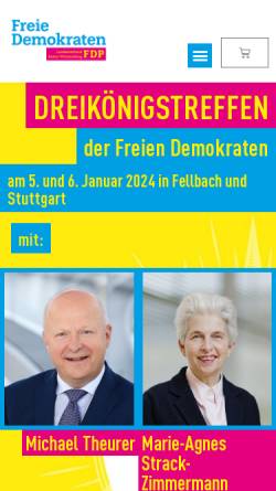 Vorschau der mobilen Webseite fdp-dreikoenig.de, FDP Dreikoenig 2009