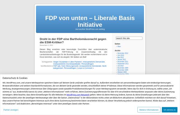 Vorschau von liberalportal.wordpress.com, FDP von unten