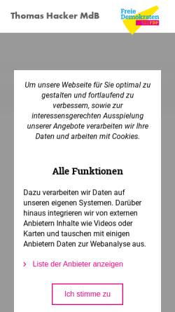 Vorschau der mobilen Webseite www.fdp-fraktion.de, FDP-Bundestagsfraktion