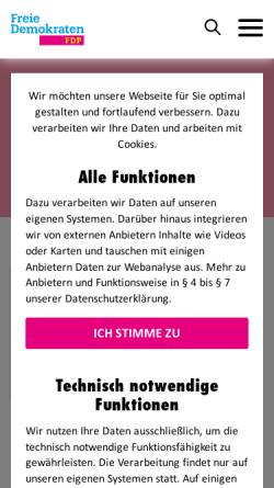 Vorschau der mobilen Webseite www.fdp-bundespartei.de, FDP-Bundesverband