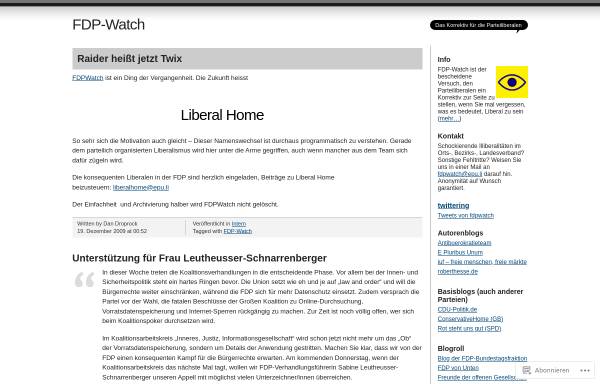 Vorschau von fdpwatch.wordpress.com, FDP-Watch