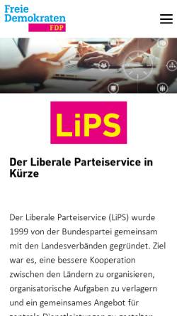 Vorschau der mobilen Webseite www.lips-fdp.de, LiPS