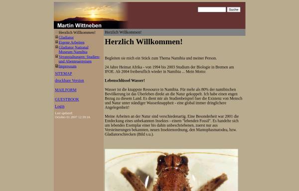 Vorschau von www.martin-wittneben.de, Wittneben, Dipl.-Biol. Martin
