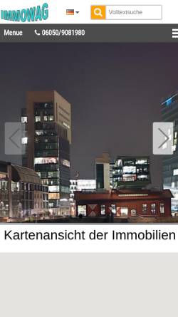 Vorschau der mobilen Webseite www.immowag.de, Immowag Imobilien/Finanzen