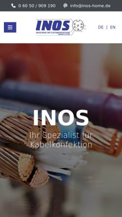 Vorschau der mobilen Webseite www.inos-home.de, INOS Anlagenbau und Elektronikfertigung GmbH & Co. KG