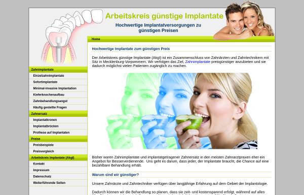 Vorschau von www.arbeitskreis-implantate.de, Arbeitskreis Implantate