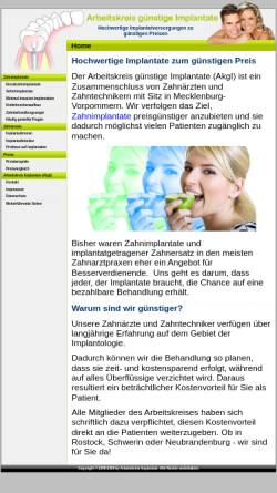Vorschau der mobilen Webseite www.arbeitskreis-implantate.de, Arbeitskreis Implantate