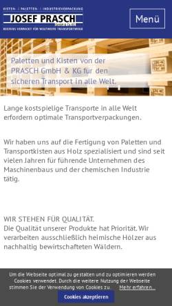 Vorschau der mobilen Webseite www.prasch.de, Josef Prasch KG