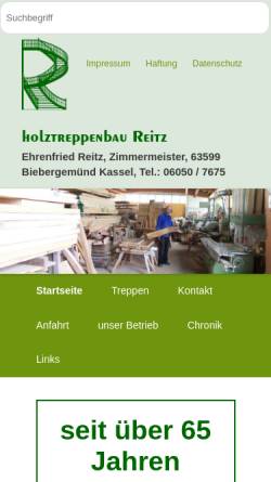 Vorschau der mobilen Webseite www.treppenbau-reitz.de, Treppenbau Reitz