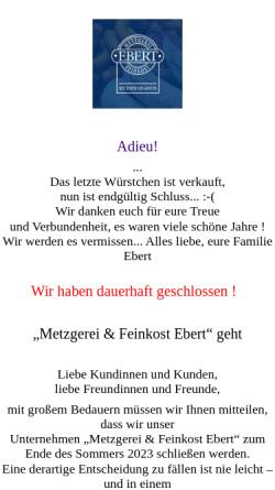 Vorschau der mobilen Webseite www.ebert-feinkost.de, Feinkost Ebert