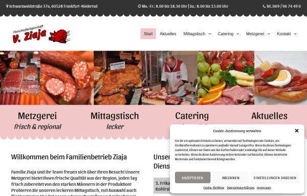 Vorschau von www.metzgereiziaja.de, Metzgerei und Party-Service Ziaja