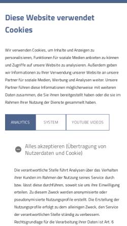 Vorschau der mobilen Webseite www.dav-rosenheim.de, Deutscher Alpenverein