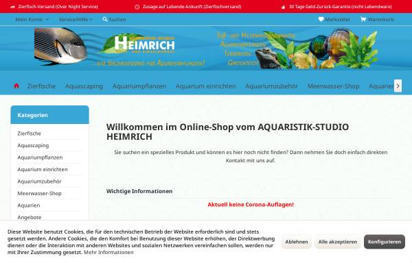 Vorschau von www.heimrich.de, Aquaristik Studio Heimrich