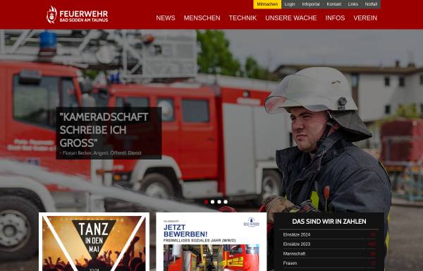 Vorschau von www.feuerwehr-bs.de, Freiwillige Feuerwehr Soden Stolzenberg e.V.
