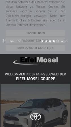 Vorschau der mobilen Webseite www.eifelmosel.de, Autohaus Eifel Mosel GmbH