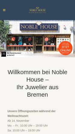 Vorschau der mobilen Webseite noble-house.de, Noble House, Ulrich W. Meyer