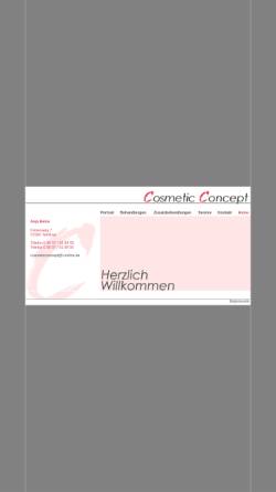 Vorschau der mobilen Webseite www.cosmeticconcept.de, Cosmetic Concept