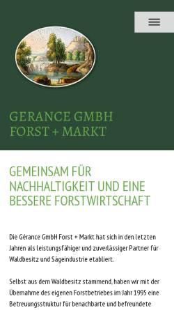 Vorschau der mobilen Webseite www.forstundmarkt.com, Gérance GmbH