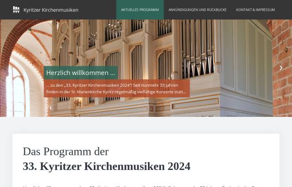 Vorschau von kyritzer-kirchenmusiken.de, Kyritzer Kirchenmusiken - Michael Schulze