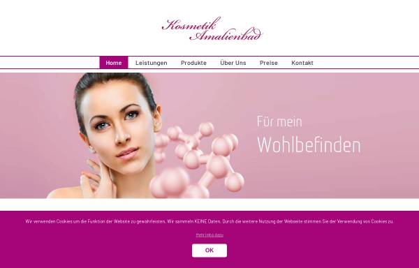 Vorschau von www.kosmetik-amalienbad.at, Kosmetik Amalienbad