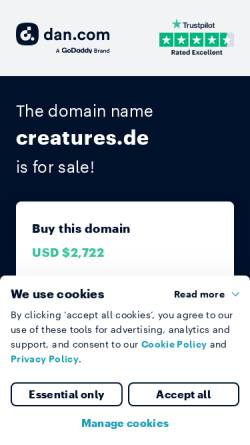 Vorschau der mobilen Webseite www.creatures.de, Mummy's Creatures