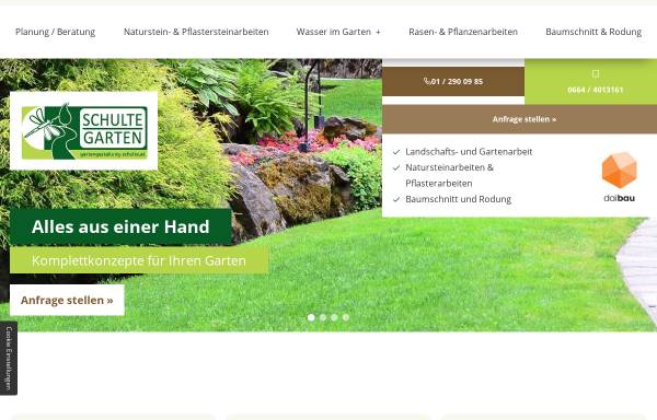 Vorschau von www.gartengestaltung-schulte.at, Schulte Gartengestaltung