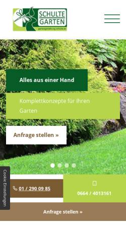 Vorschau der mobilen Webseite www.gartengestaltung-schulte.at, Schulte Gartengestaltung