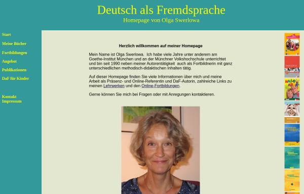 Vorschau von www.swerlowa.de, Deutsch als Fremdsprache: Homepage von Olga Swerlowa