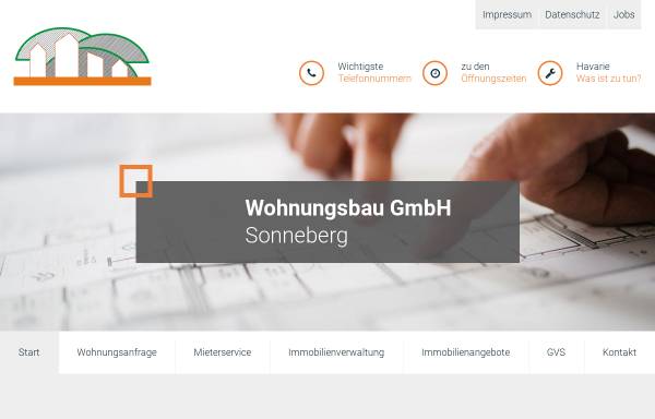 Vorschau von www.wohnungsbau-sonneberg.de, Wohnungsbau Sonneberg GmbH