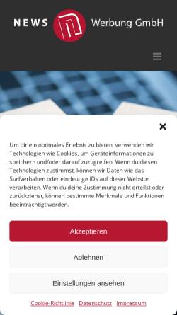 Vorschau der mobilen Webseite news-werbung.de, News Werbung GmbH