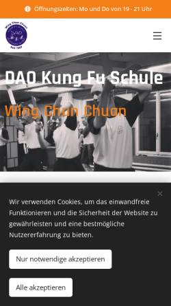 Vorschau der mobilen Webseite www.daokungfu.ch, Dao Schule