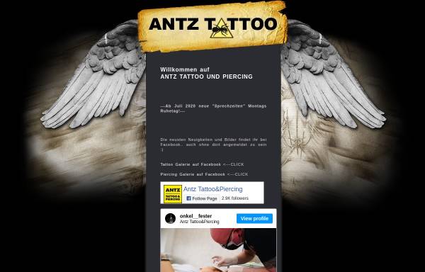 Vorschau von www.antz-tattoo.de, Antz Tattoo & Piercing