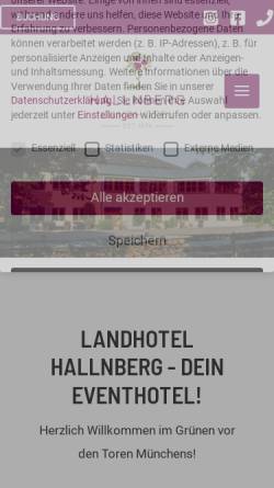 Vorschau der mobilen Webseite www.hotel-restaurant-hallnberg.de, Hotel Restaurant Hallnberg