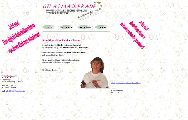 Vorschau von www.gilas-maskerade.de, Gisela Bonk