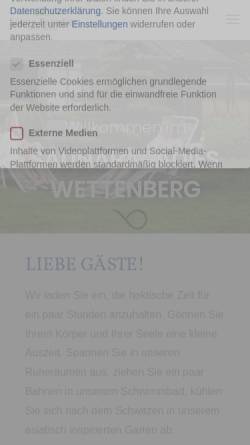 Vorschau der mobilen Webseite www.saunaparadies-wettenberg.de, Sauna Paradies Wettenberg