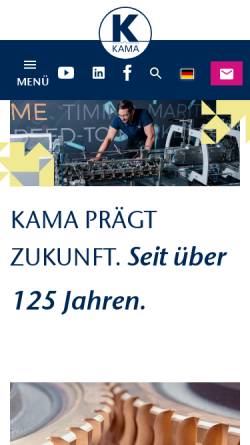 Vorschau der mobilen Webseite www.kama.info, Kama GmbH