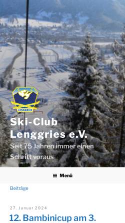 Vorschau der mobilen Webseite www.skiclub-lenggries.de, Skiclub Lenggries e.V.